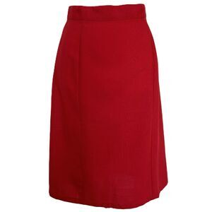 Vintage Red A Line Skirt Knee Length Union Made Size XS
